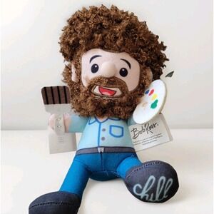 Bob Ross 6.5" Plush - "Chill" Artist with Palette & Brush - Fiesta Toy
